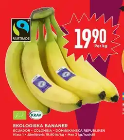 Willys Hemma EKOLOGISKA BANANER, SEK 19.9 erbjuda