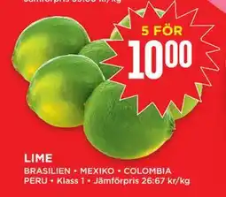 Willys LIME, SEK 10 erbjuda