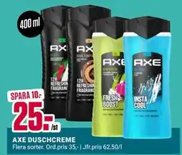 ÖoB AXE DUSCHCREME, SEK 25 erbjuda