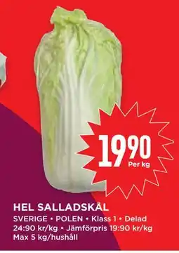 Willys Hemma HEL SALLADSKÅL, SEK 19.9 erbjuda