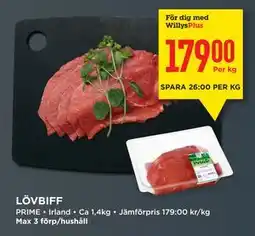 Willys LÖVBIFF, Medlemspris erbjuda