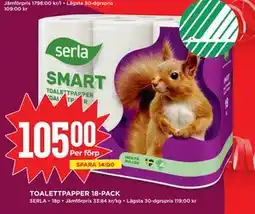 Willys TOALETTPAPPER 18-PACK, SEK 105 erbjuda