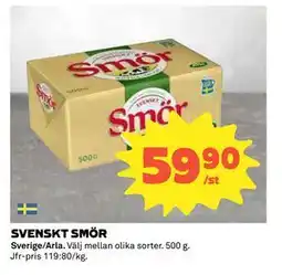 Coop Daglivs SVENSKT SMÖR, SEK 59.9 erbjuda
