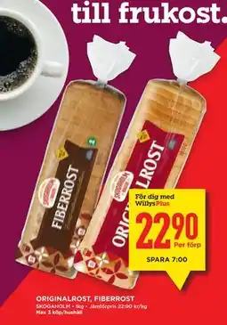 Willys Hemma ORIGINALROST, FIBERROST, Medlemspris erbjuda