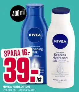 ÖoB NIVEA HUDLOTION, SEK 39 erbjuda