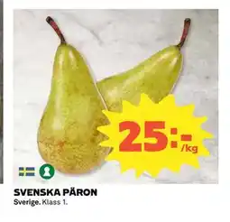 Coop Daglivs SVENSKA PÄRON, SEK 25 erbjuda