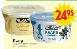 Matöppet Lindahls Kvarg, SEK 24.95 erbjuda