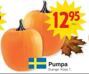 Matöppet Pumpa, SEK 12.95 erbjuda