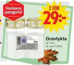 Matöppet Gravlykta, SEK 29 erbjuda