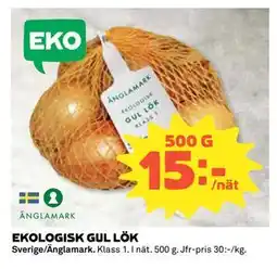 Coop Daglivs EKOLOGISK GUL LÖK, SEK 15 erbjuda