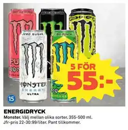 Coop Daglivs ENERGIDRYCK, SEK 55 erbjuda