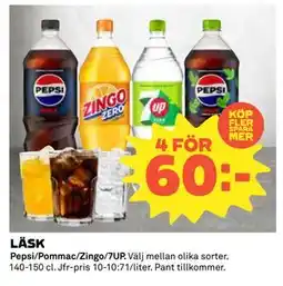 Coop Daglivs LÄSK, SEK 60 erbjuda