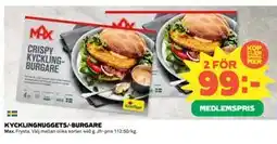 Coop Daglivs KYCKLINGNUGGETS/-BURGARE, Medlemspris erbjuda