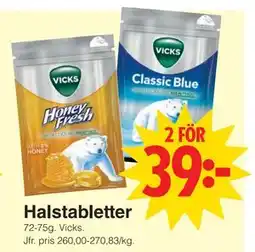 Matöppet Halstabletter, SEK 39 erbjuda