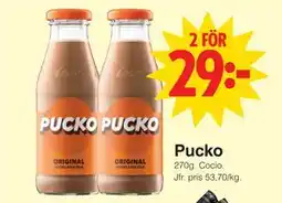 Matöppet Pucko, SEK 29 erbjuda