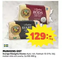 Coop Daglivs MUNKENS OST, SEK 129 erbjuda