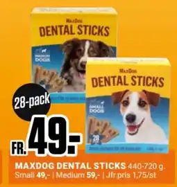 ÖoB Maxdog dental sticks erbjuda