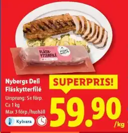 Lidl Nybergs Deli Fläskytterfilé erbjuda