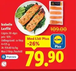 Lidl Isabelle Laxfilé erbjuda