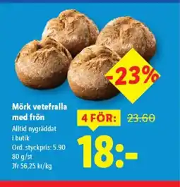 Lidl Mörk vetefralla med frön erbjuda