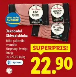 Lidl Jakobsdal Skivad skinka erbjuda