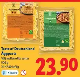 Lidl Taste of Deutschland Äggpasta erbjuda
