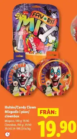 Lidl Hultén/Candy Clown Mixgodis i påse/ clownbox erbjuda