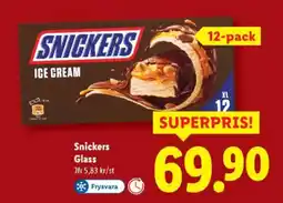 Lidl Snickers Glass erbjuda