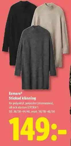 Lidl EsmaraⓇ Stickad klänning erbjuda