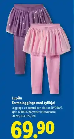 Lidl Lupilu Termoleggings med tyllkjol erbjuda