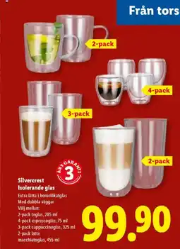 Lidl Silvercrest Isolerande glas erbjuda