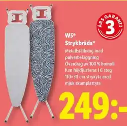 Lidl W5® Strykbräda erbjuda