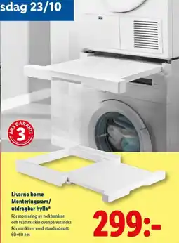 Lidl Livarno Home Monteringsram/ utdragbar hylla erbjuda