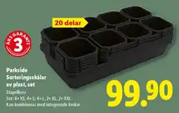 Lidl PARKSIDE Sorteringsskålar av plast, set erbjuda
