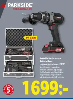 Lidl PARKSIDE Performance Batteridriven slagborrmaskinsats, 20 V erbjuda