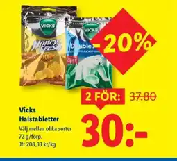 Lidl Vicks Halstabletter erbjuda
