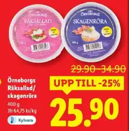 Lidl Örneborgs Räksallad/ skagenröra erbjuda