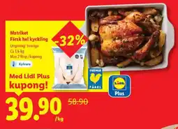 Lidl Matriket Färsk hel kyckling erbjuda