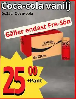 Supergrossen Coca-cola vanilj erbjuda