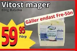 Supergrossen Basimo Vitost mager erbjuda