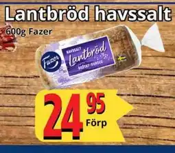 Supergrossen Fazer Lantbröd havssalt erbjuda