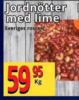 Supergrossen Jordnötter med lime erbjuda