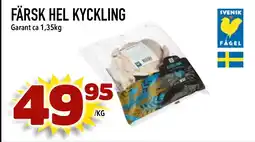 Supergrossen Garant Färsk hel kyckling erbjuda