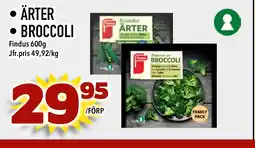 Supergrossen Findus Ärter • Broccoli erbjuda
