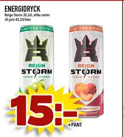 Supergrossen Reign Storm Energidryck erbjuda