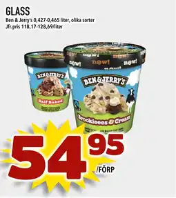 Supergrossen BEN&JERRY'S Glass erbjuda