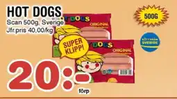 Nya Pulsen Scan Hot dogs erbjuda