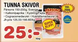 Nya Pulsen Pärsons Tunna skivor erbjuda