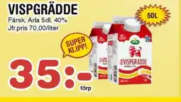 Nya Pulsen Aria Vispgrädde erbjuda