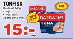 Nya Pulsen Dardanel Tonfisk erbjuda